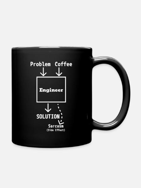 Engineer Input & Output (light) - Tasse einfarbig - Schwarz