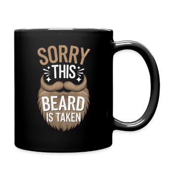 Bart Schnurrbart Bärtige Männer - Tasse einfarbig - Schwarz - Rechts