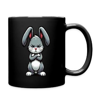 Kaninchen Hase Hasen langohr Klopfer Rammler - Tasse einfarbig - Schwarz - Rechts