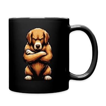 Golden Retriever Goldie Goldiebesitzer Goldies - Tasse einfarbig - Schwarz - Rechts