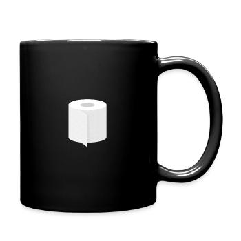 Klopapier-Liebe - Tasse einfarbig - Schwarz - Rechts