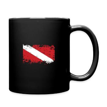 DIVE FLAG WORN Plongée/Tauchen/busseig/Mergulho/ - Mug uni - noir - Droite