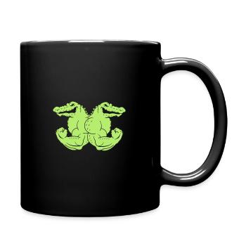 strong crocodiles 2 - Tasse einfarbig - Schwarz - Rechts