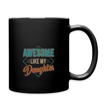 Génial comme ma fille pour papa le jour de la fête des pères - Mug uni - noir - Droite