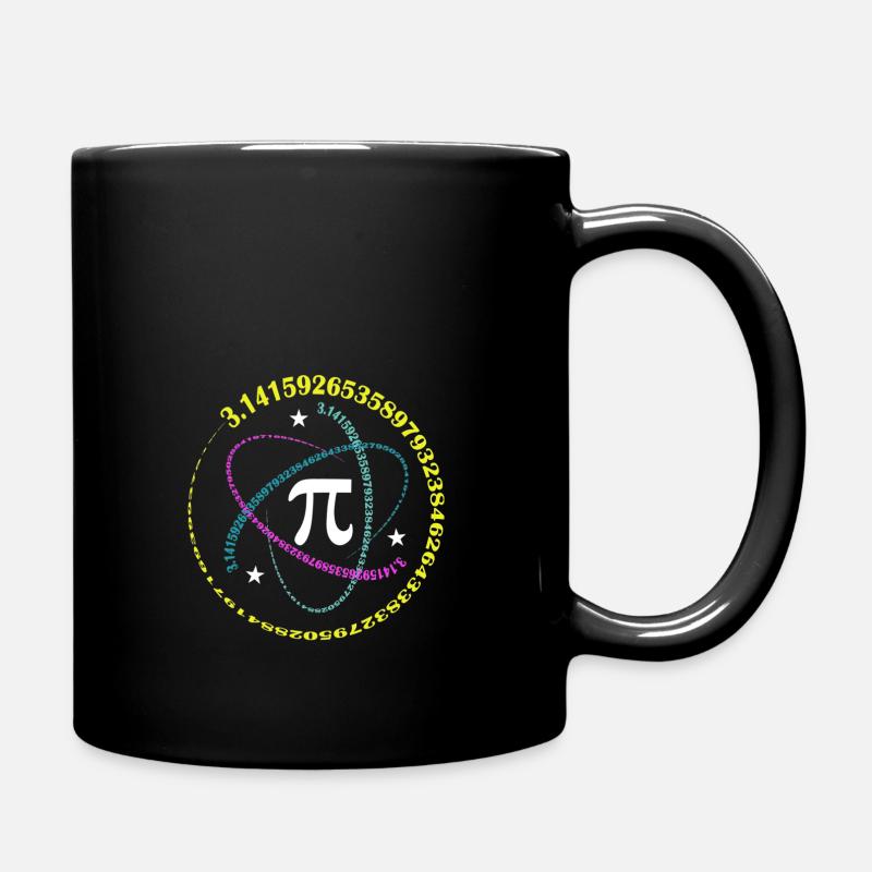 Pi day 3.14 Funny Math Lover Happy Pi day - Full Colour Mug - black