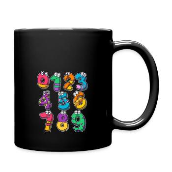 Drôle de nombre, de mathématiques, de retour à l’école, d’enseignant, d’enfants - Mug uni - noir - Droite