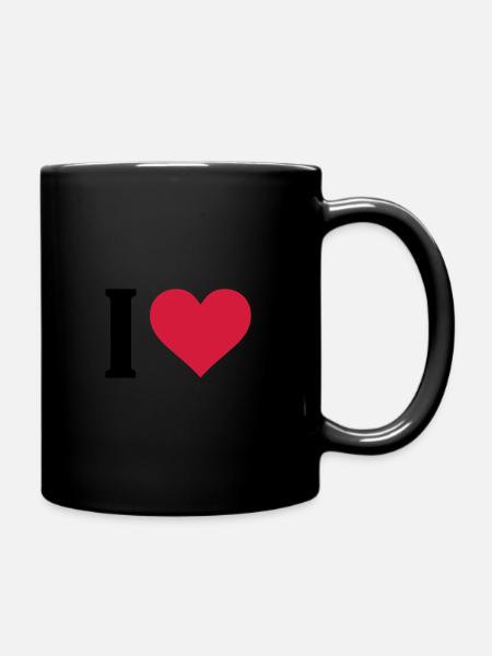 i love - Full Colour Mug - black