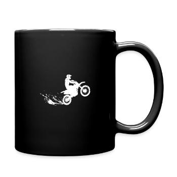 MotoCross - Tasse einfarbig - Schwarz - Rechts