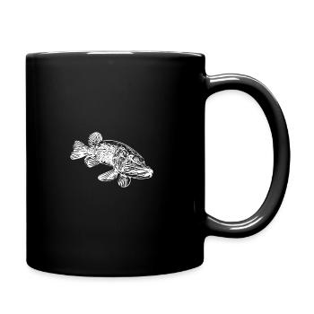 Hecht - Tasse einfarbig - Schwarz - Rechts