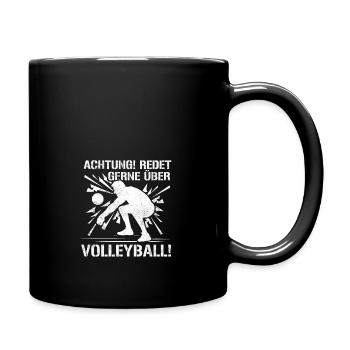 Volleyball Redner - Volleyballer Beach Volleyball - Tasse einfarbig - Schwarz - Rechts