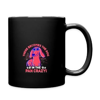 Dog in the pan crazy - Denglish Sayings Denglisch - Full Colour Mug - black - Right