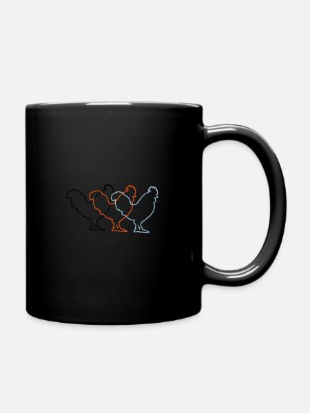 chicken designs - Tasse einfarbig - Schwarz