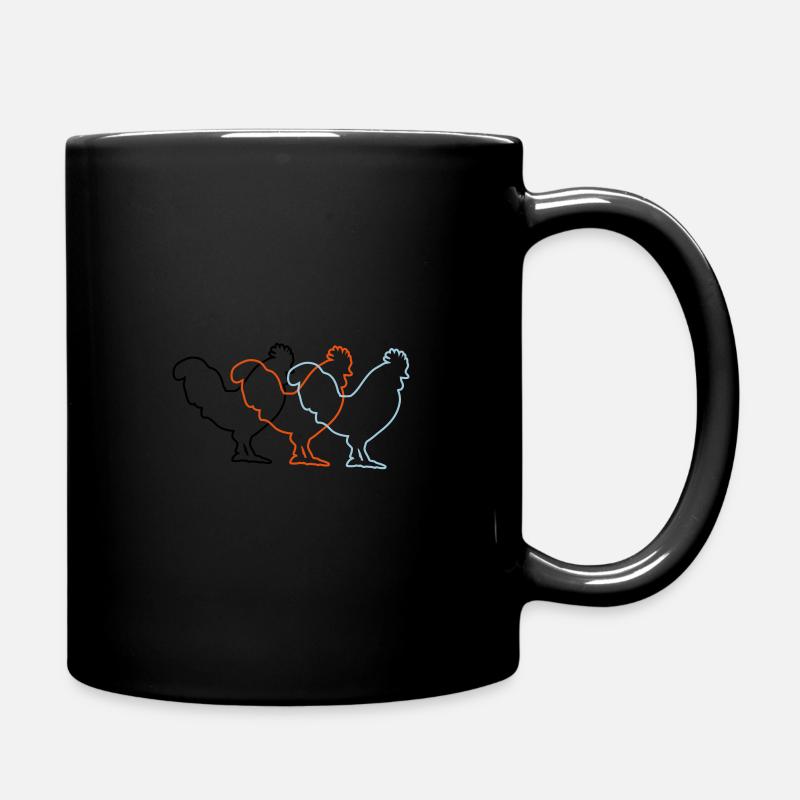 chicken designs - Tasse einfarbig - Schwarz