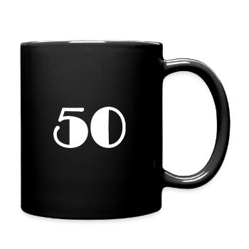 50. 50 YEARS. 50th ANNIVERSARY. 50 YEARS ANNIVERSARY - Full Colour Mug - black - Right