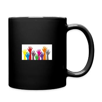 International hands - Full Colour Mug - black - Right