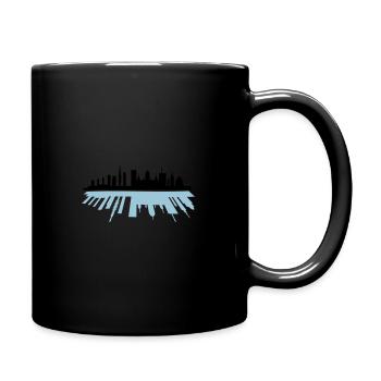 city skyline - Full Colour Mug - black - Right