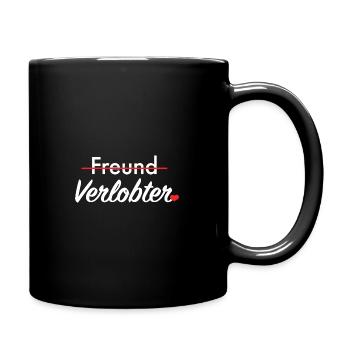 Freund zum Verlobten I Heiratsantrag Verlobung - Tasse einfarbig - Schwarz - Rechts