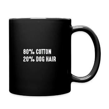 80% Baumwolle 20% Hundehaare - Tasse einfarbig - Schwarz - Rechts