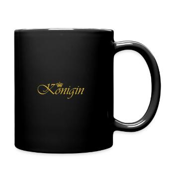 Königin Krone Gold - Tasse einfarbig - Schwarz - Rechts