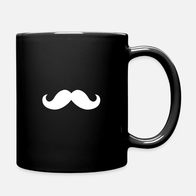 Schnurrbart - Tasse einfarbig - Schwarz