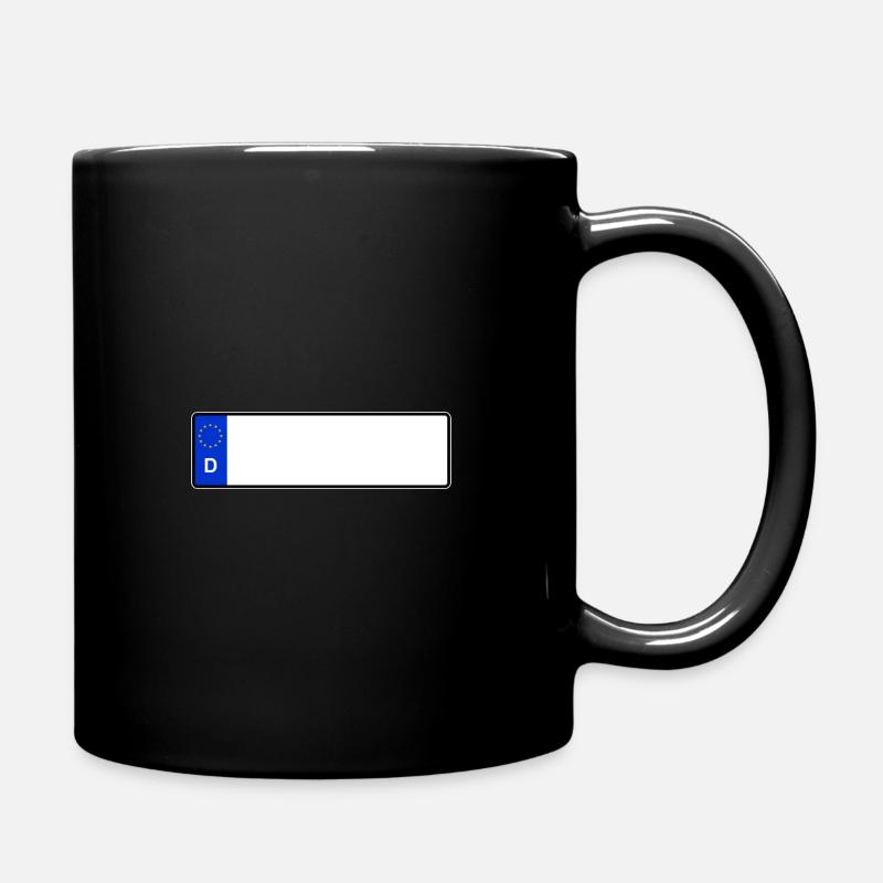 Plaque d'immatriculation vierge courte - Mug uni - noir