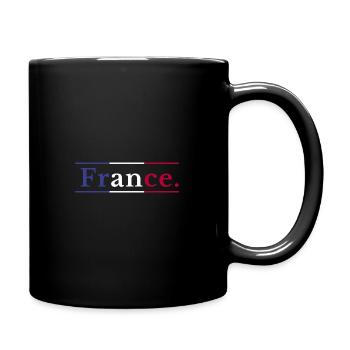 Frankreich - Tasse einfarbig - Schwarz - Rechts