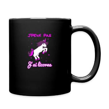 I can not have unicorn - Full Colour Mug - black - Right