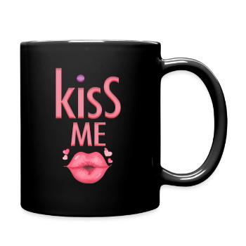 Kiss Me Party Date - Full Colour Mug - black - Right