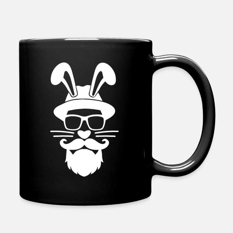 Hipster Pâques Joyeux Lapin de Pâques Lapin - Mug uni - noir