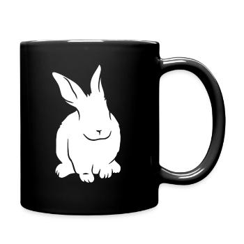 Rabbit - Full Colour Mug - black - Right