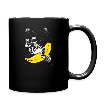 Funny Astronaut Banana Raumfahrt Aérospatial Étoiles - Mug uni - noir - Droite