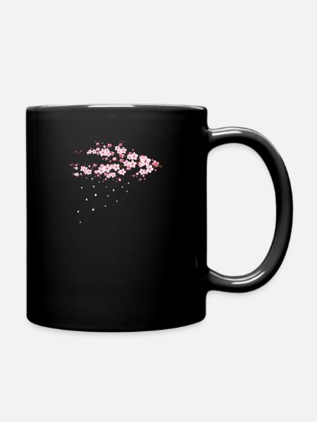 Aesthetic Japan Sakura Fleur de cerisier japonaise - Mug uni - noir