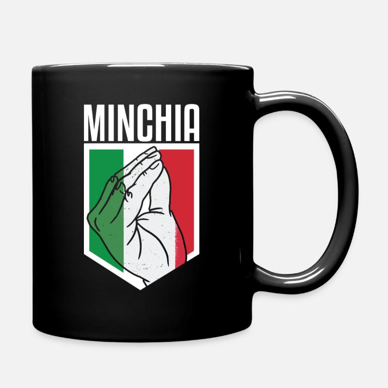 Italy Italian Cursing Ranting Minchia - Full Colour Mug - black