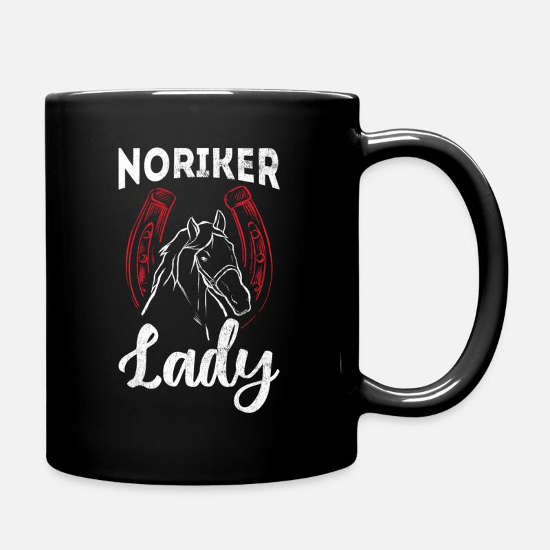 Noriker Lady Reiter Pferde Reiten Noriker - Tasse einfarbig - Schwarz