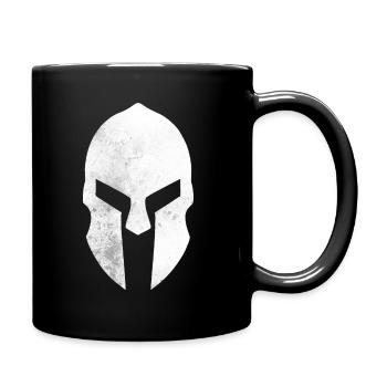 Sparta Helm Spartaner griechische Mythologie - Tasse einfarbig - Schwarz - Rechts
