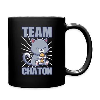 Team chaton | cadeau pour propriétaire de chat - Mug uni - noir - Droite