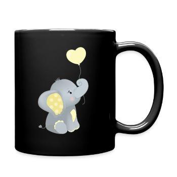 Baby Elephant Drôle De T-shirt Doux Idée Cadeau - Mug uni - noir - Droite