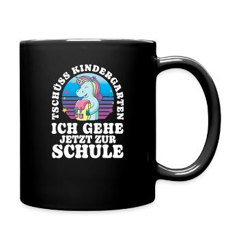 Einschulung 07 Zeichenfläche 15 - Tasse einfarbig - Schwarz - Rechts
