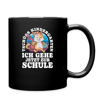 Einschulung 04 Zeichenfläche 12 - Tasse einfarbig - Schwarz - Rechts