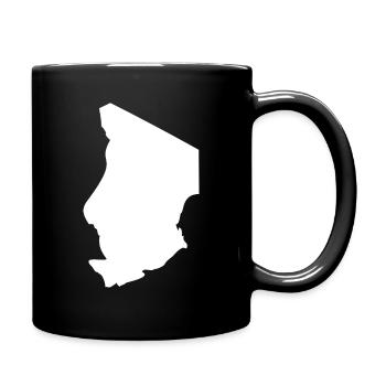 Chad map flag - Full Colour Mug - black - Right