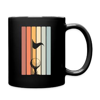 Golf golfeur - Mug uni - noir - Droite