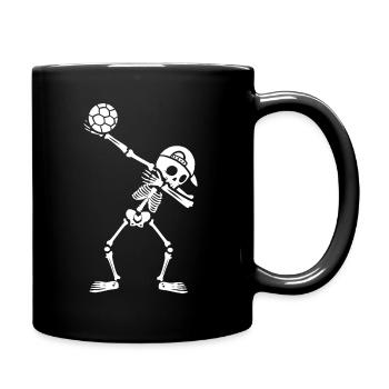 Handball Player Dabbing Skeleton Boys Handball Player - Full Colour Mug - black - Right