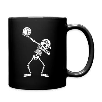 Volleyballer Dabbing Skelett Jungen Volleyball - Tasse einfarbig - Schwarz - Rechts
