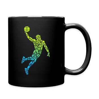 Symboles de basket-ball Garçons Joueur de basket-ball - Mug uni - noir - Droite