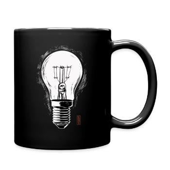 Bulpe de lumière - Mug uni - noir - Droite
