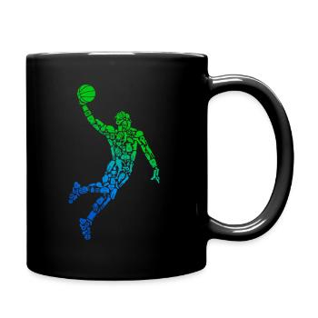 Basketballer Basketballspieler Basketball Kinder - Tasse einfarbig - Schwarz - Rechts