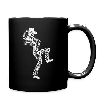 Linedance Dancer Cowgirls Damen Line Dance Mädchen - Tasse einfarbig - Schwarz - Rechts