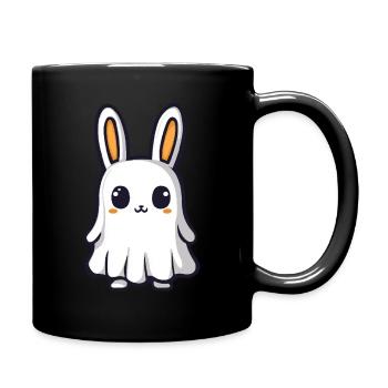 Lapin Halloween Bande dessinée Fantôme - Mug uni - noir - Droite