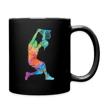 Basketballer Dunking Kinder Basketball Herren - Tasse einfarbig - Schwarz - Rechts
