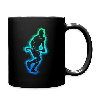 Feldhockey Hockey Herren Jungen Hockeyspieler - Tasse einfarbig - Schwarz - Rechts
